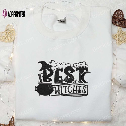 Spooktacular Best Witches Embroidered Shirt – Perfect Halloween Gift for Family