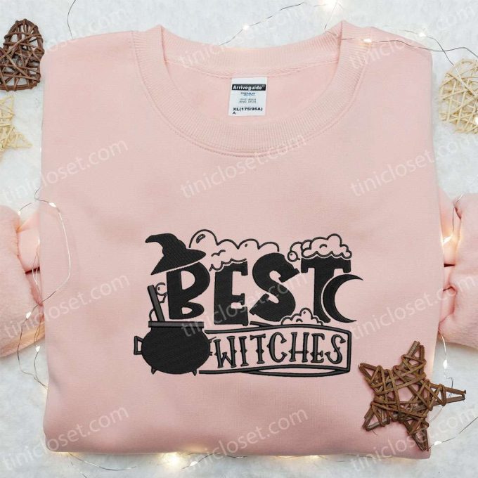 Spooktacular Best Witches Embroidered Shirt – Perfect Halloween Gift for Family