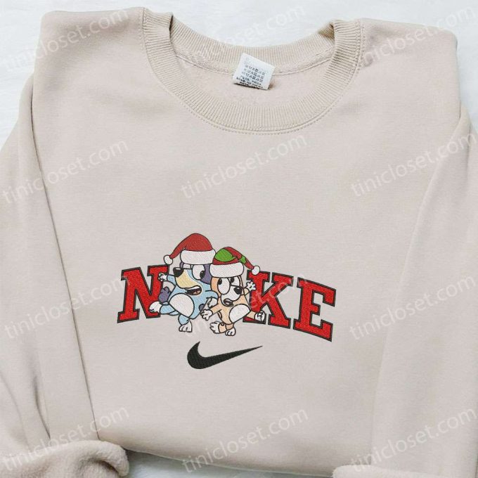 Bingo & Bluey Xmas Hat x Nike Embroidered Sweatshirt & Shirt: Best Christmas Gift Ideas