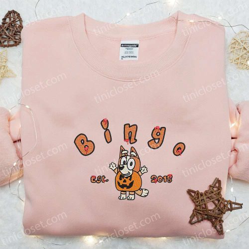 Bingo Pumpkin Est 2018 Halloween Embroidered Shirt – Best Family Halloween Gift