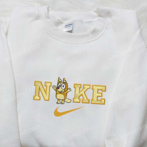 Embroidered Bingo x Nike Cartoon Hoodie & Bluey Shirt – Nike Inspired Fashion