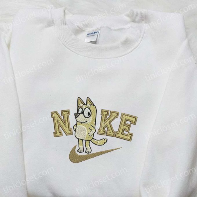 Bingo x Nike Cartoon Embroidered Sweatshirt – The Bluey & Nike Inspired Shirt