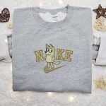 Bingo x Nike Cartoon Embroidered Sweatshirt – The Bluey & Nike Inspired Shirt