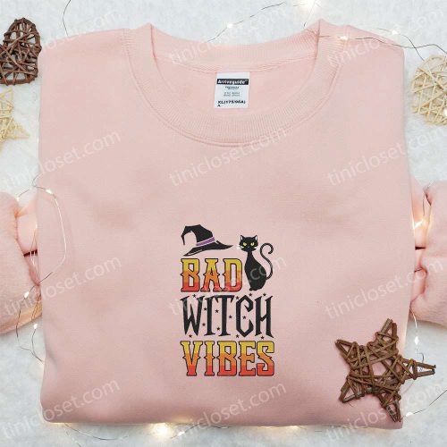 Spooky Black Cat Witch Halloween Sweatshirt – Best Family Gifts