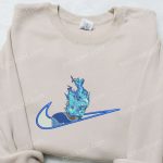 Blue Fire x Swoosh Embroidered Hoodie & Halloween Nike Inspired Shirt Collection