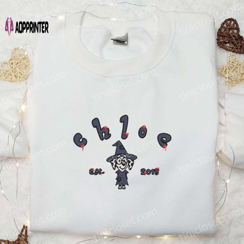 Spooky Horror Film Box Sweatshirt Characters Hoodie & Halloween Shirt – Embroidered Collection