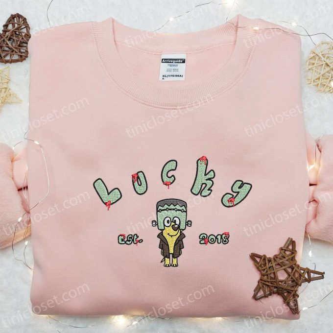 Bluey Lucky Est 2018 Halloween Embroidered Shirt – Best Family Gift