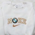 Custom BMW Logo x Nike Swoosh Embroidered Shirt: Unique Car-Inspired Nike Tee