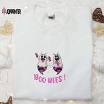 Boo Bees Ghost Embroidered Shirt – Funny Halloween Gift for Family