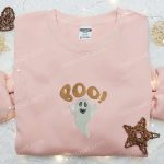 Spooky Boo Ghost Embroidered Shirt – Best Halloween Gift for Family