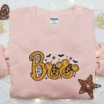 Boo Mickey Minnie Pumpkin Embroidered Shirt – Disney Halloween Gift Idea