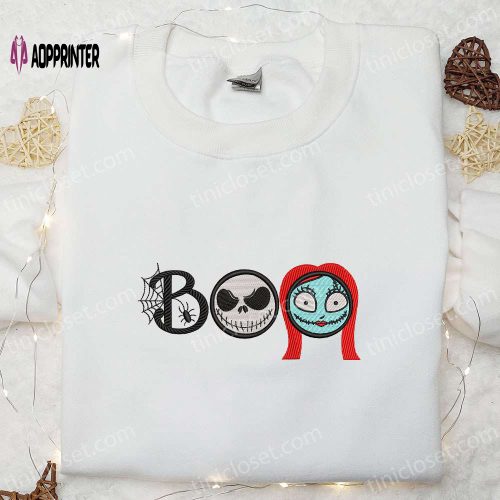 Boo Sally Skellington Nightmare Before Christmas Embroidered Shirt – Best Halloween Gift Stop-motion Animation