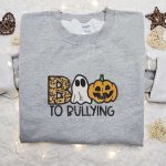 Boo To Bullying Pumpkin Embroidered Shirt – Best Halloween Gift Ideas