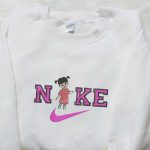 Boo x Nike Cartoon Hoodie & Monsters Inc Shirt: Embroidered Nike Inspired Apparel