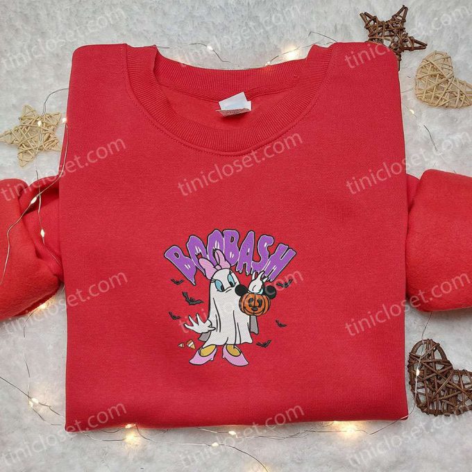 Spooky Disney Halloween Embroidered Shirt – BooBash Daisy Duck & Ghost Mickey Pumpkin Perfect Family Gift