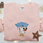 Spooky Embroidered Hoodie: Boobash Duck Ghost Pumpkin Sweatshirt Cool Halloween T-shirt