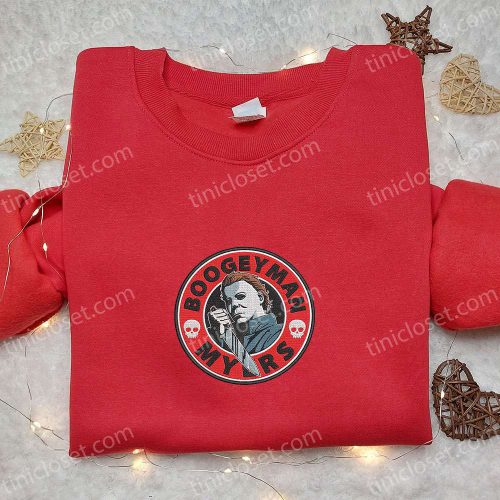 Boogeyman Myers Rise Embroidered Shirt: Horror Movie Halloween Gift Idea