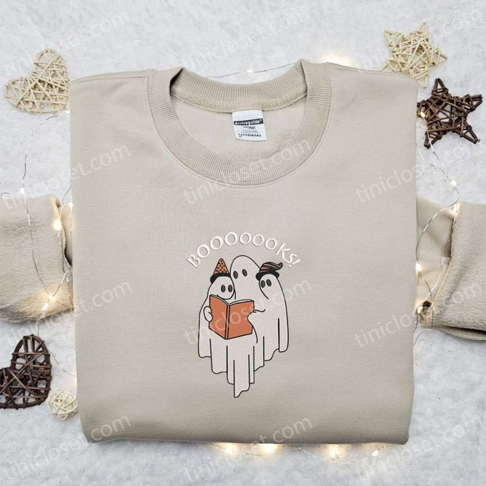 Cute Ghost Embroidered Shirt: Perfect Halloween Gift for Family