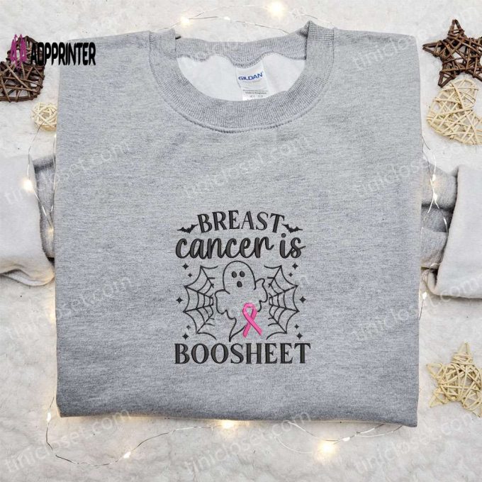 Breast Cancer is Boo Sheet Embroidered Shirt – Unique Halloween Gift Idea