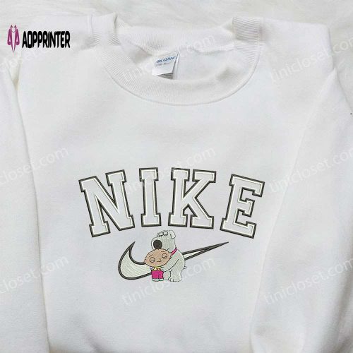 Brian & Stewie x Nike Embroidered Sweatshirt: Family Guy Cartoon Inspired Shirt