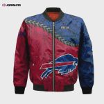 Buffalo Bills Bomber Jacket 3D Printed Grunge Polynesian Tattoo