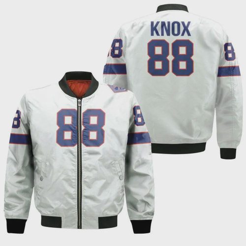 Buffalo Bills Dawson Knox Bomber Jacket – White