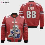 Buffalo Bills Dawson Knox Pattern Bomber Jacket – Red