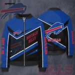 Buffalo Bills Logo Pattern Bomber Jacket – Blue And Black