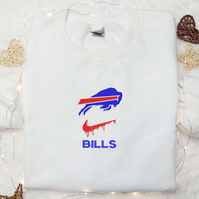 Buffalo Bills x Nike Swoosh Drip Embroidered Shirt & NFL Sports Hoodie – Best Gift Idea