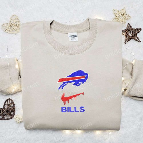 Buffalo Bills x Nike Swoosh Drip Embroidered Shirt & NFL Sports Hoodie – Best Gift Idea