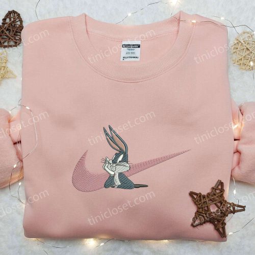 Bugs Bunny x Nike Embroidered Shirt: Custom Looney Tunes Swoosh Tee