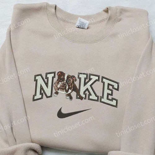 Bulldog x Nike Embroidered Hoodie & Animal Nike Inspired Shirts: Trendy Unique Apparel