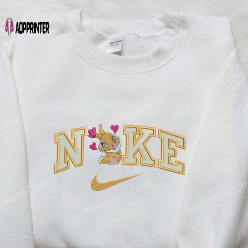 Pink Bunny x Nike Embroidered Shirt – Unique Animal Design by Nike