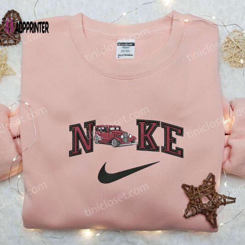 Cinderella Bow x Nike Embroidered Shirt Customizable and Stylish Cinderella Embroidery on Nike Shirt