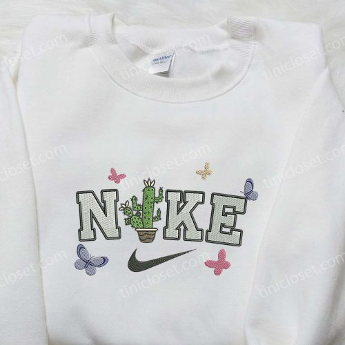 Cactus Butterfly x Nike Embroidered Shirt: Unique Design meets Nike Quality