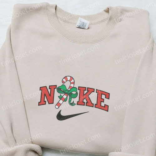 Candy Cane Gift x Nike Christmas Embroidered Sweatshirt – Best Christmas Gift Ideas