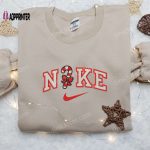 Candy Cane x Nike Embroidered Shirt – Festive Christmas Nike Tee