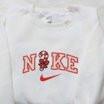 Candy Cane x Nike Embroidered Shirt – Festive Christmas Nike Tee