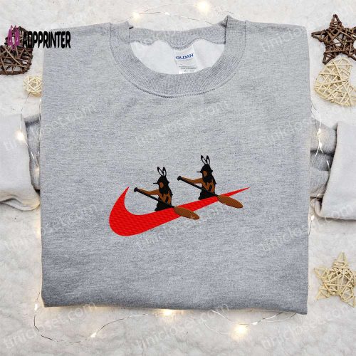 Boba Tea x Nike Embroidered Sweatshirt: Favorite Drink & Nike Inspired Shirt