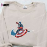 Baseball Classic Cap Men Hattain America x Swoosh Hoodie: Marvel Cinematic Universe & Nike Inspired Embroidered Shirt