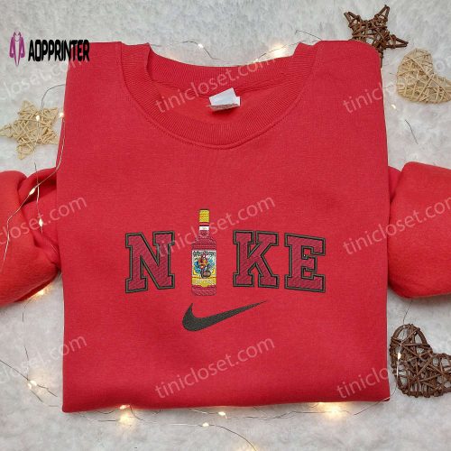 Candy Cane x Nike Embroidered Shirt – Festive Christmas Nike Tee