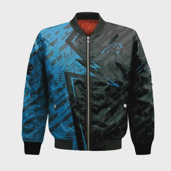 Carolina Panthers Bomber Jacket 3D Printed Abstract Pattern Sport