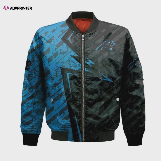 Carolina Panthers Bomber Jacket 3D Printed Abstract Pattern Sport