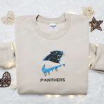 Carolina Panthers x Nike Swoosh Drip Shirt & Embroidered Hoodie – Ultimate NFL Sports Gift