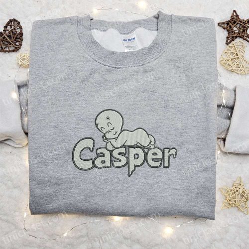 Casper Ghost Embroidered Shirt: Spooktacular Halloween Gift