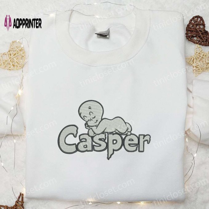 Casper Ghost Embroidered Shirt: Spooktacular Halloween Gift