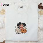 Halloween Cat Friends Embroidered Shirt: Funny & Unique Family Gift