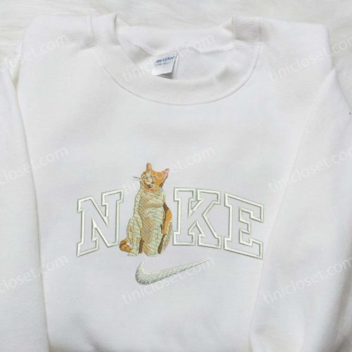 Cat Pop x Nike Embroidered Shirt – Animal & Custom Design Nike Apparel