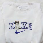 Cat Sit x Nike Swoosh Embroidered Shirt – Custom Animal Shirt