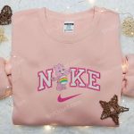 Cheer Bear x Nike Embroidered Shirt: Cute Cartoon Care Bear Design for Nike Fans